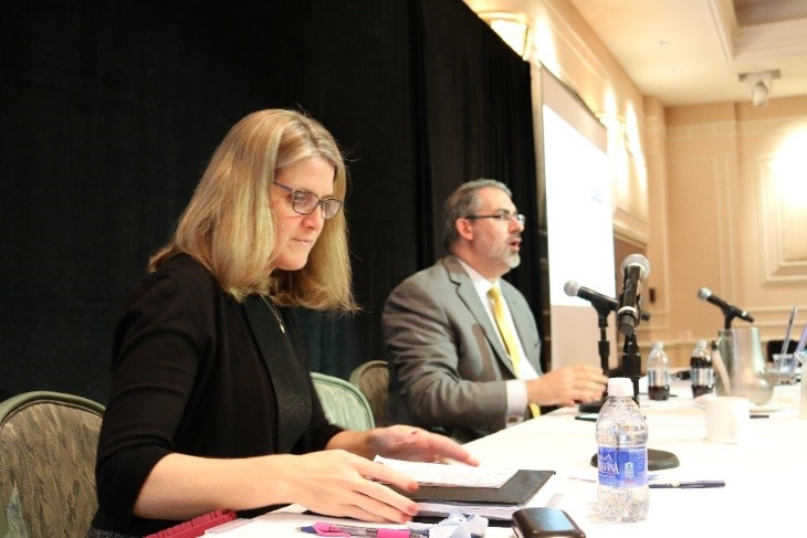 Eric Green with Caroline Ciraolo, Acting Asst. Attorney General. Dept. of Justice Tax Division